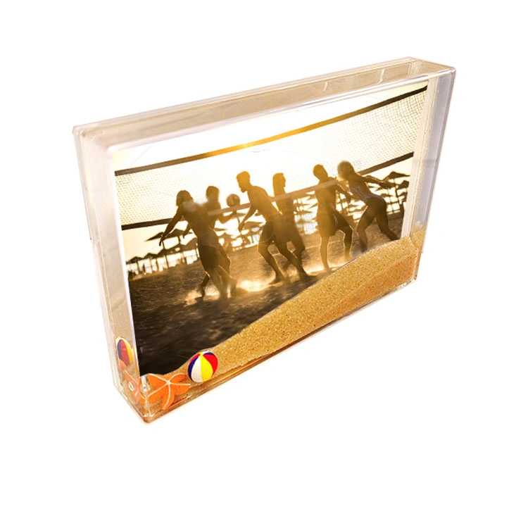 Manufacture OEM Clearly Acrylic Liquid Glitter Photo Frame