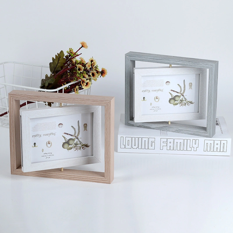 MDF Wood Photo Frame Different Color MDF Rotating Photo Frame