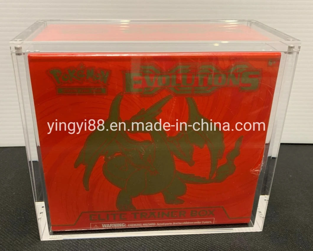 Custom Transparent Acrylic Storage Magnetic Lid Pokemon Booster Box