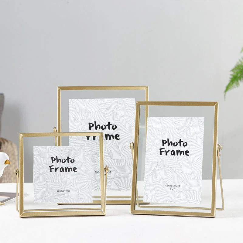 4 Color Metal Aluminum Alloy Photo Picture Frame with Glass